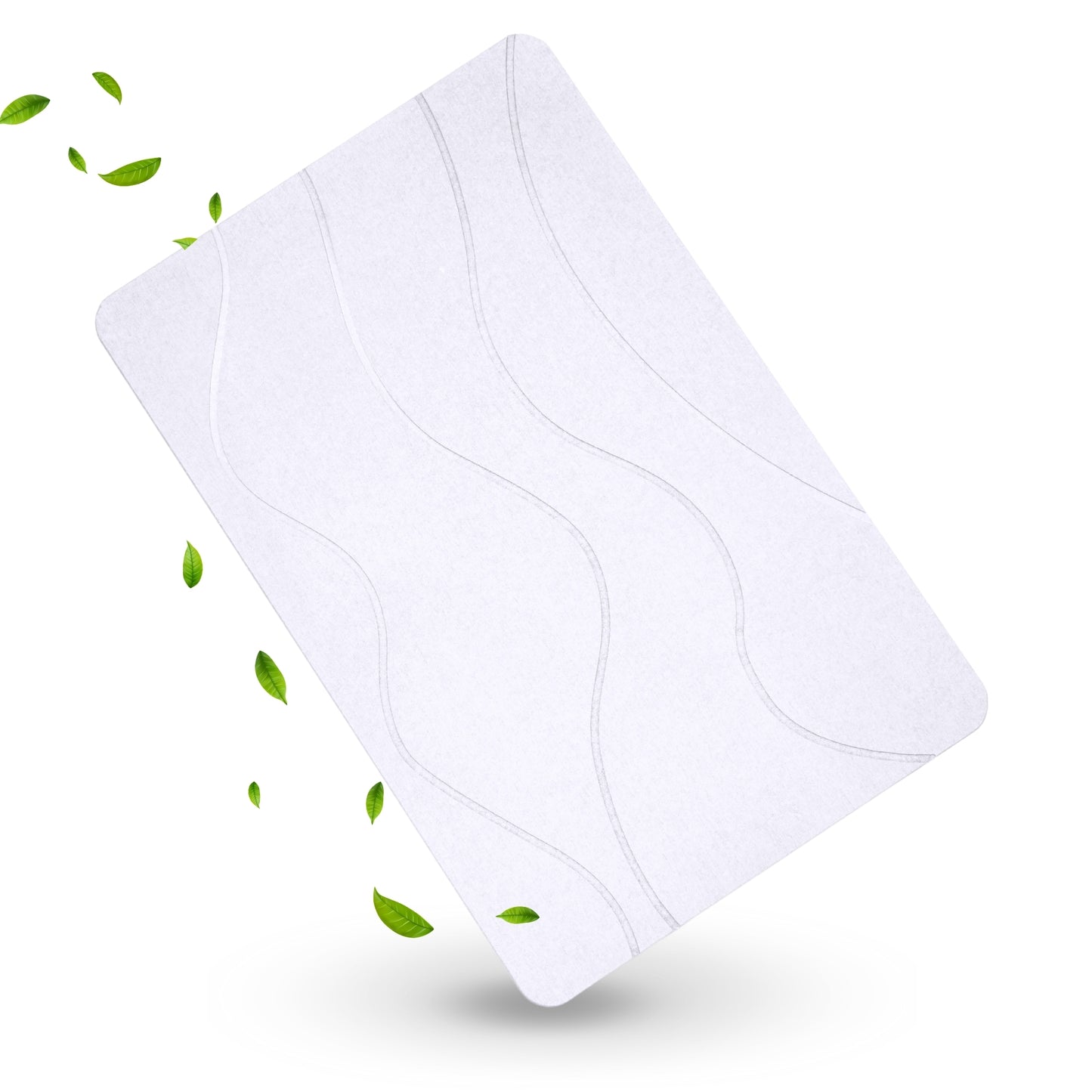 Alfombra Diatomita 60x39 - Waves Blanco