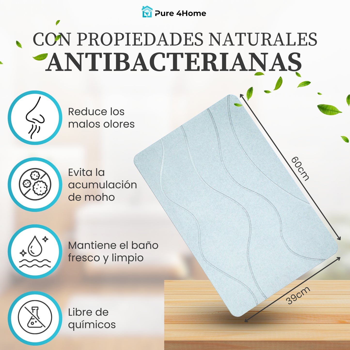 Alfombra Diatomita Baño