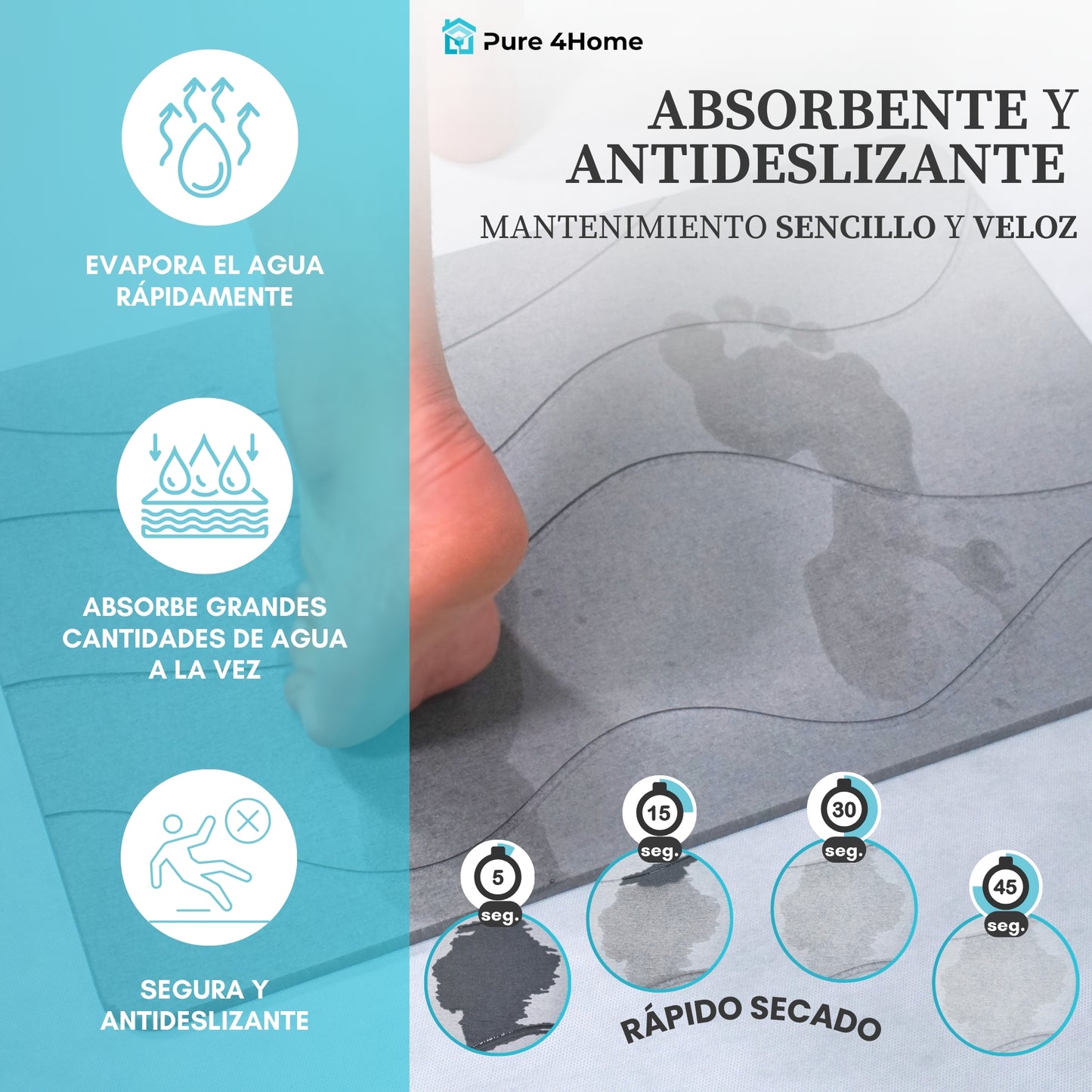 Alfombra Diatomita Baño