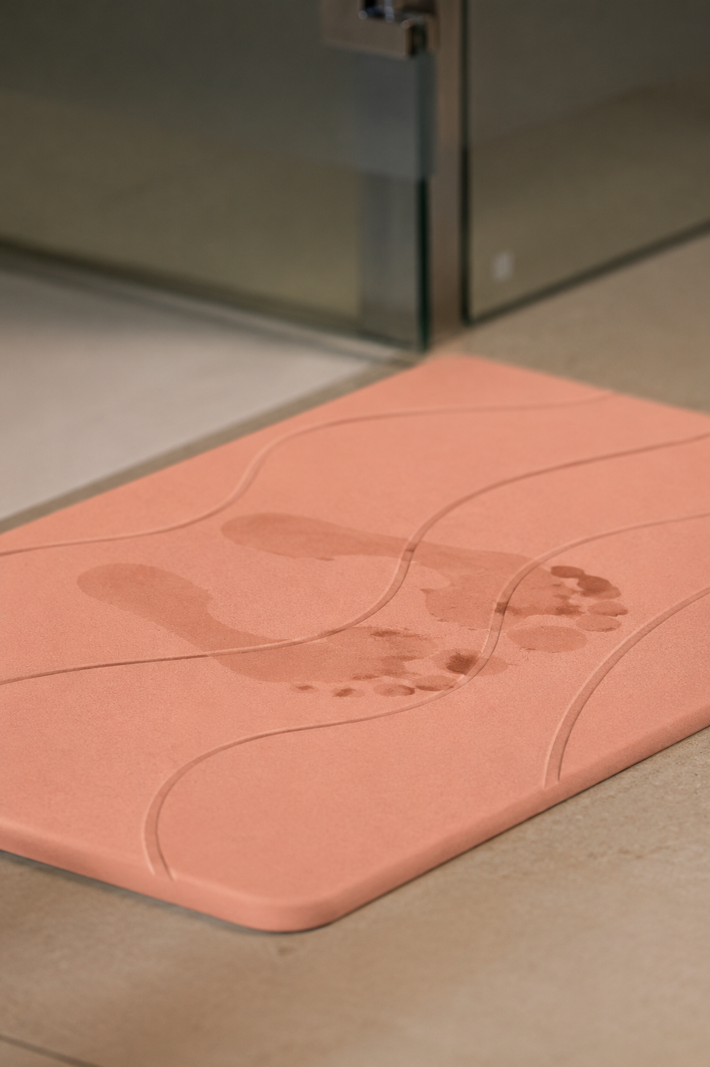 Alfombra Diatomita 60x39 - Waves rosa