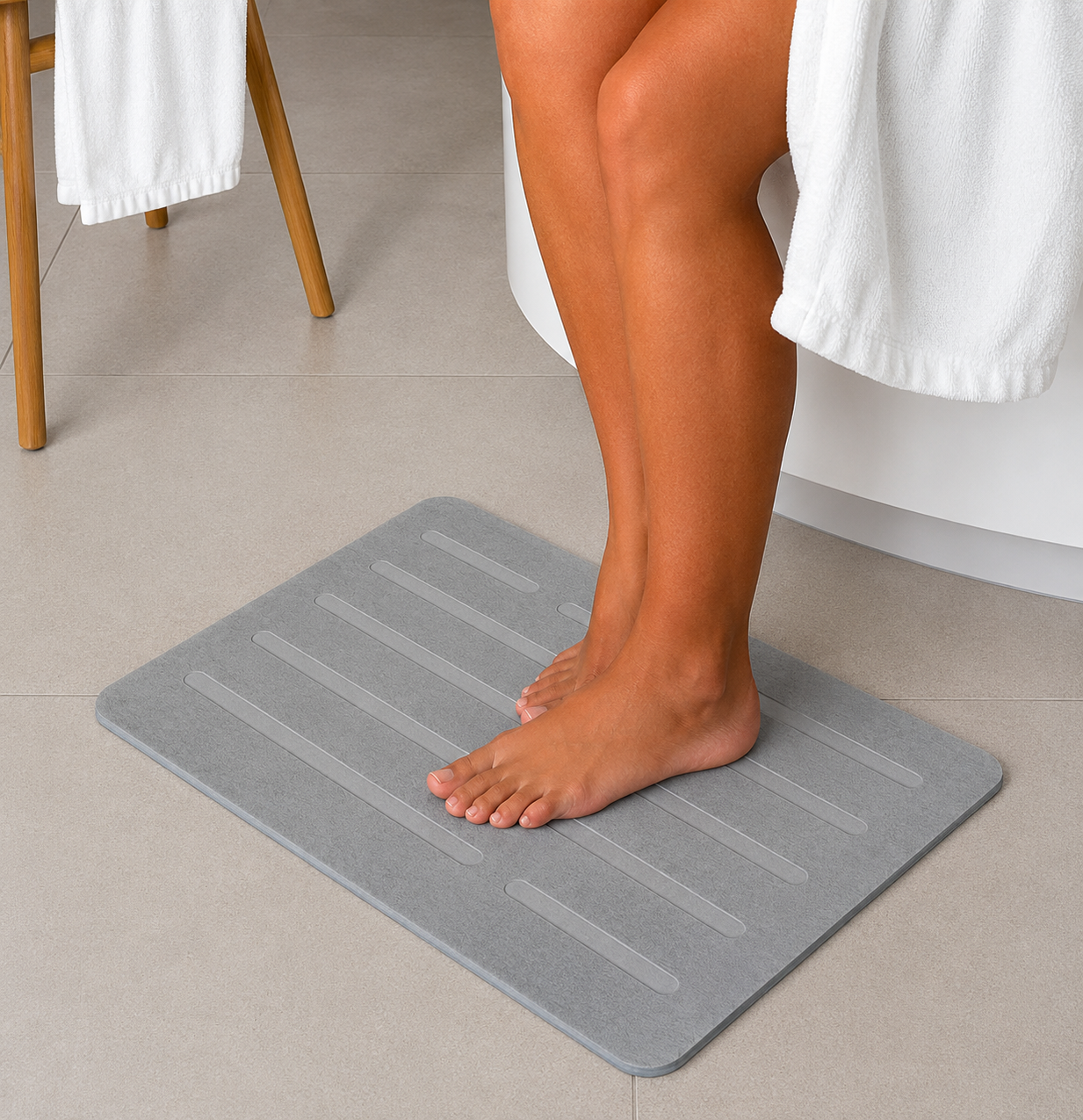 Alfombra Diatomita 60x39 - Lineas Rectas