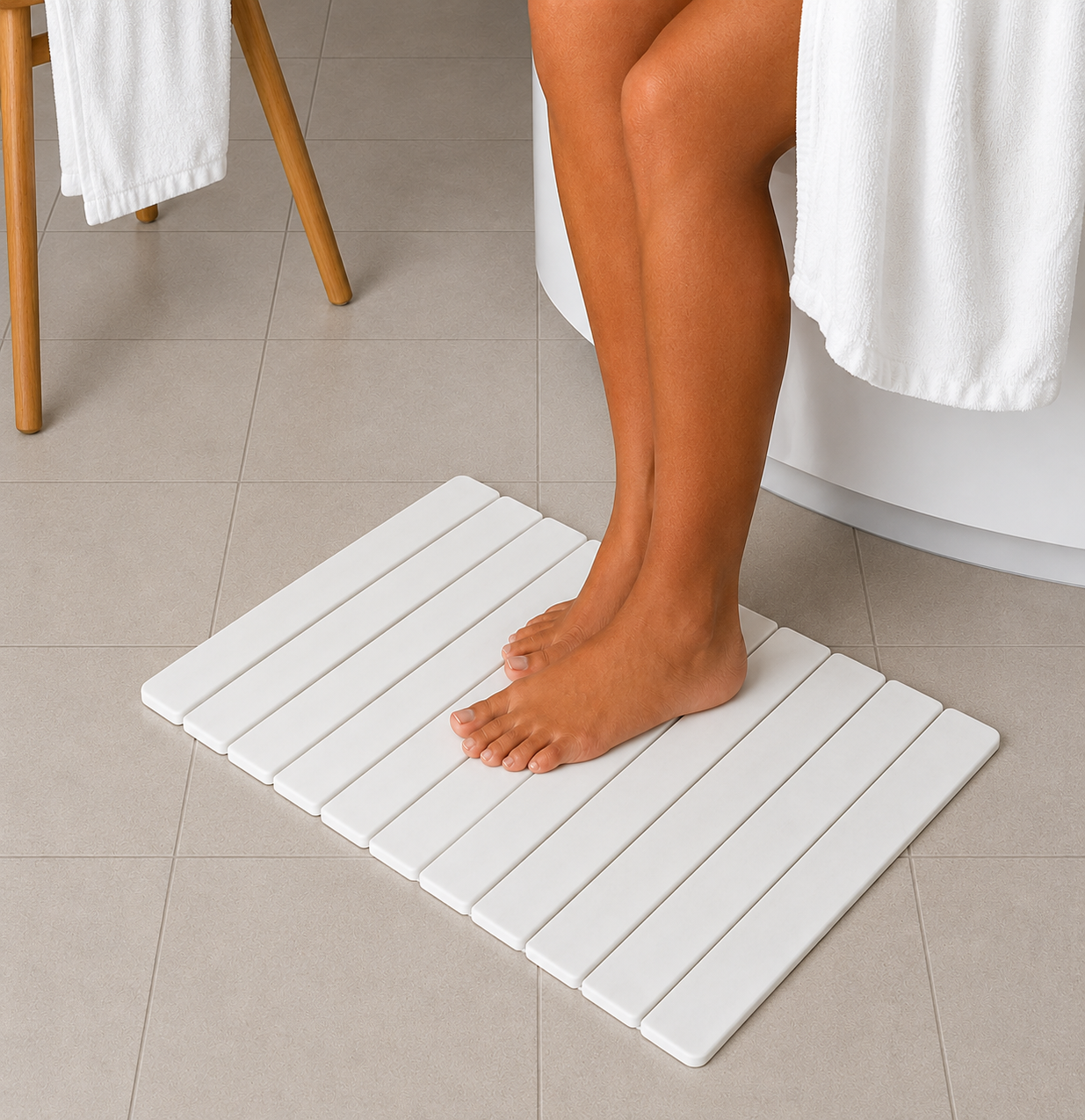 Alfombra Diatomita 60x39 - Plegable Blanco