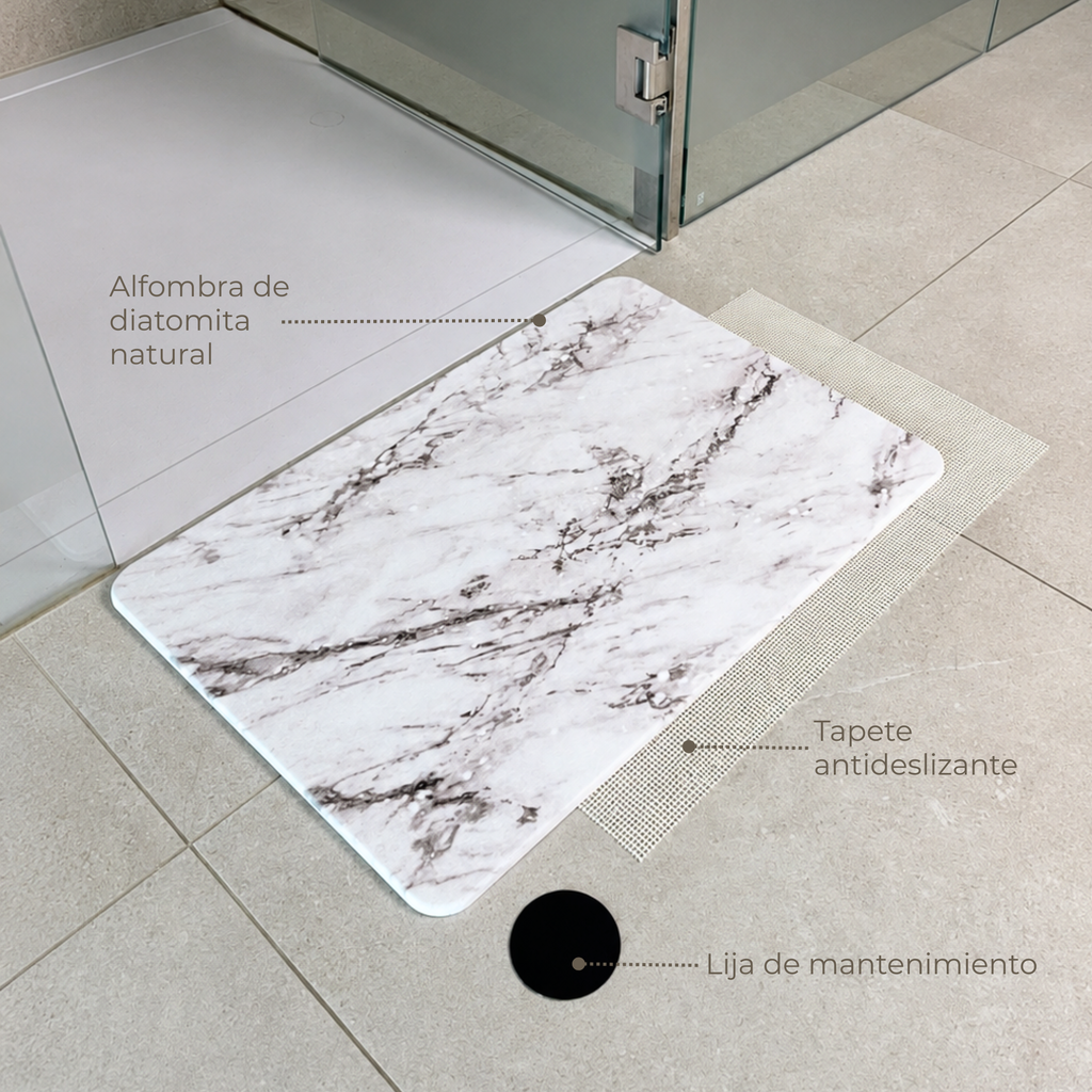 Alfombra Diatomita 60x39 - Arabescato