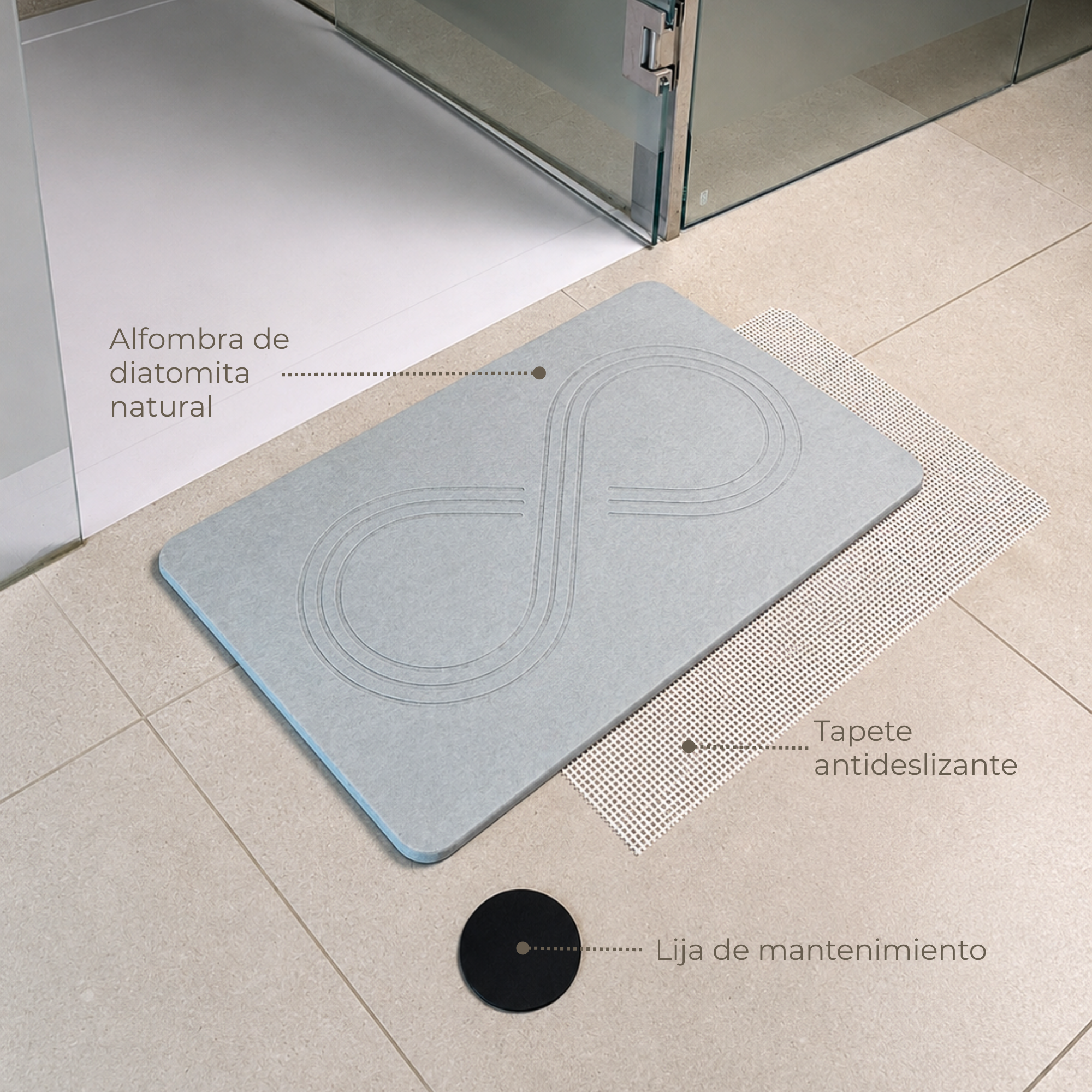 Alfombra Diatomita 60x39 - Infinito
