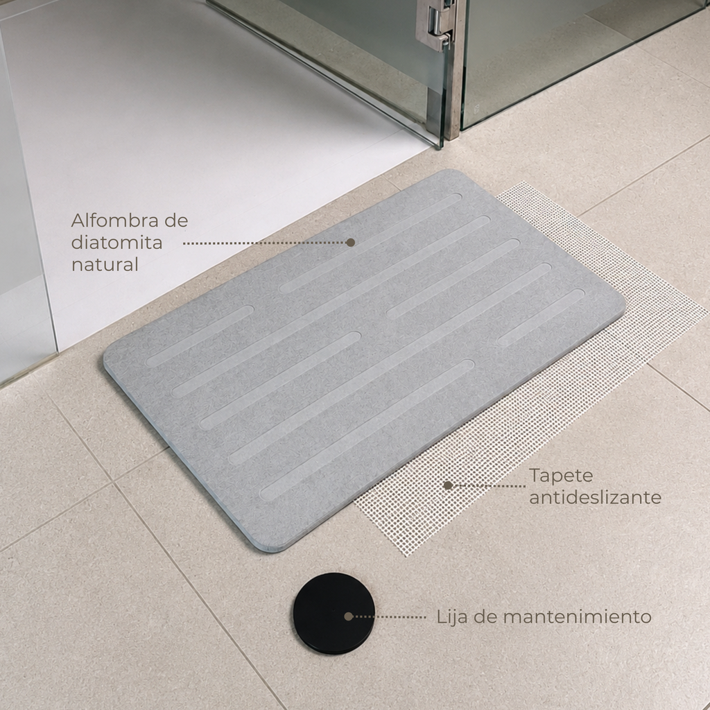 Alfombra Diatomita 60x39 - Lineas Rectas