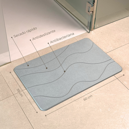 Alfombra Diatomita 60x39 - Waves gris