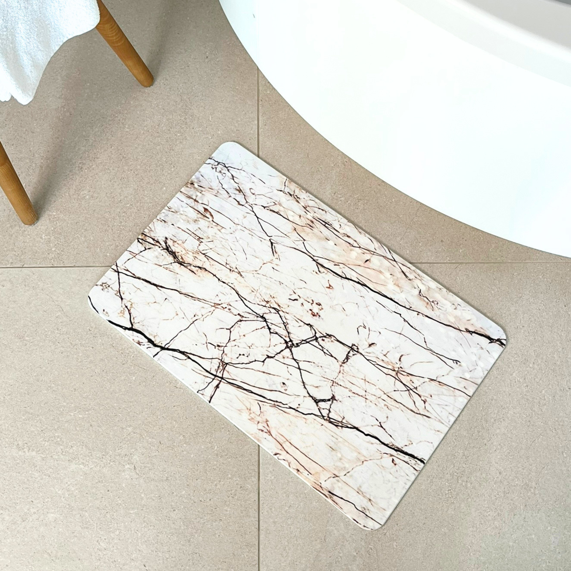 Alfombra Diatomita 60x39 - Bosque Blanco