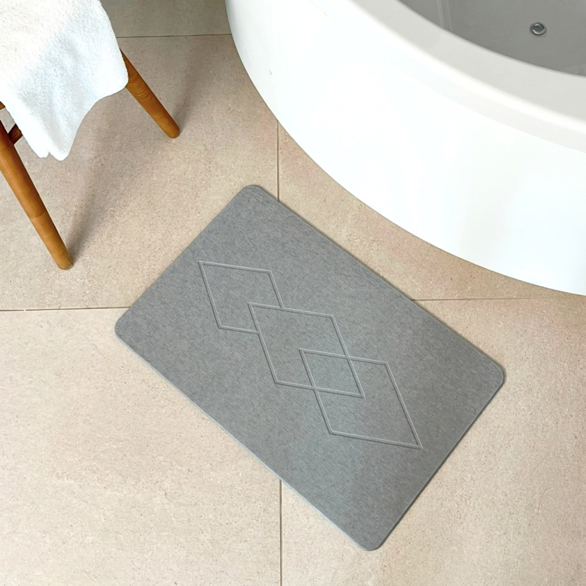 Alfombra Diatomita 60x39 - 3 Rombos